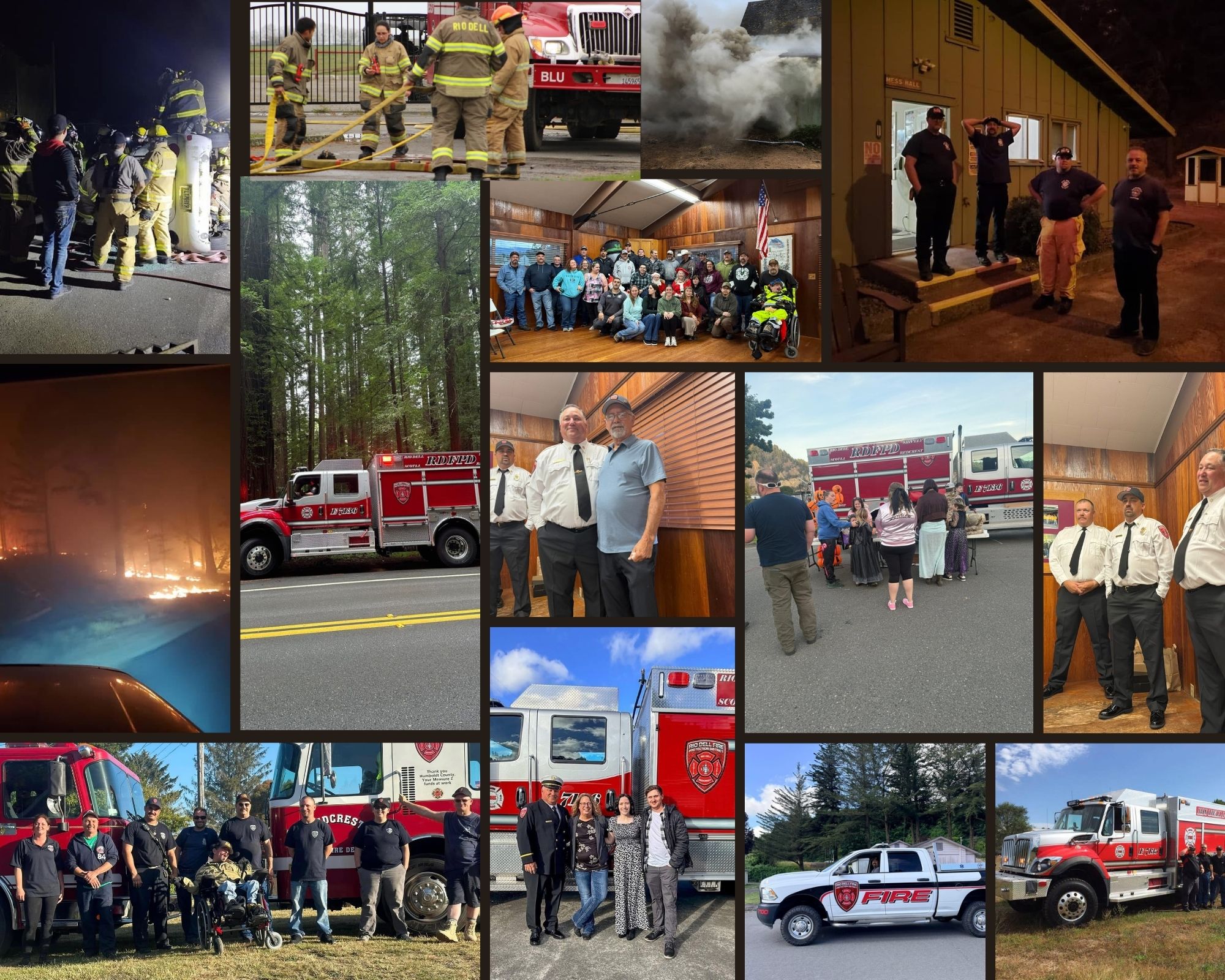 photo collage of the RDVFD in action